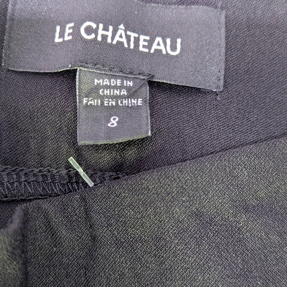 Le Chateau Skinny Black Pants Size 8 NWT - Picture 4 of 6
